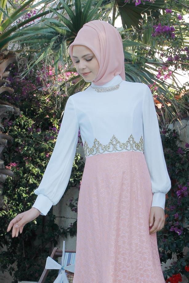Hijab clothing  T 5075 Jakar Tesettür Elbise-Alv Fashion - TRENDTESETTÜR
