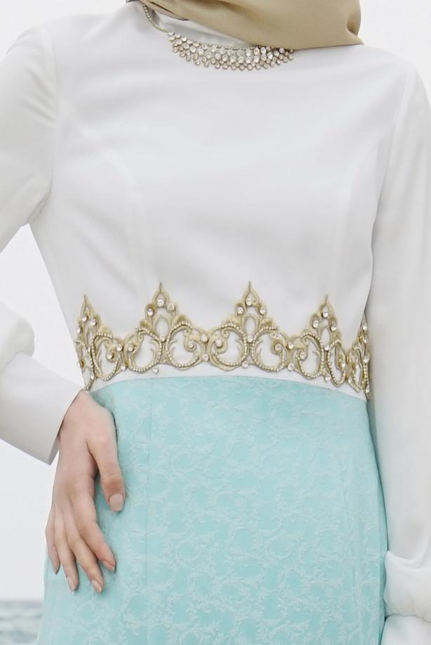 Vêtements hijab  T 5075 Jakar Tesettür Elbise-Alv Fashion - TRENDTESETTÜR