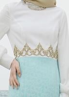 Hijab clothing GREEN T 5075 Jakar Tesettür Elbise-Alv Fashion