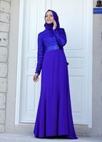 Tesettür giyim LACİVERT PULLU ABİYE ELBİSE 5083