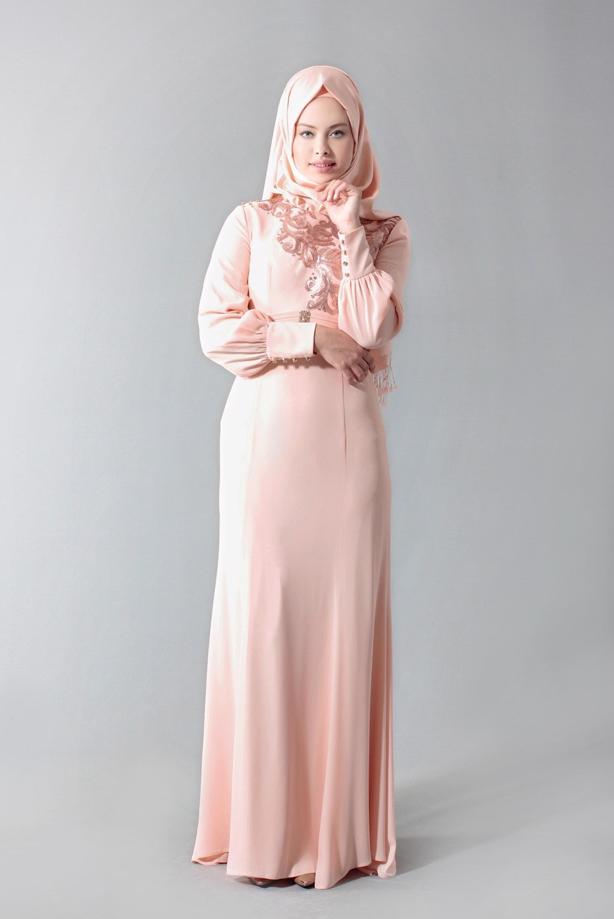 Hijab clothing  T 5096 Sisley Tesettür Abiye-Alv Fashion - TRENDTESETTÜR