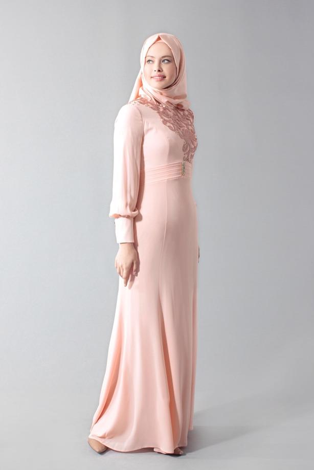 Hijab clothing  T 5096 Sisley Tesettür Abiye-Alv Fashion - TRENDTESETTÜR