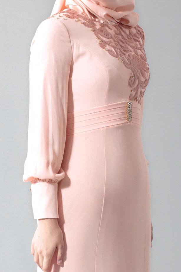 Hijab clothing  T 5096 Sisley Tesettür Abiye-Alv Fashion - TRENDTESETTÜR