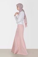 Tesettür giyim PUDRA ALVİNA İKİLİ ABİYE ELBİSE T 5208