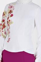 Tesettür giyim MOR ALVİNA NAKIŞLI ABİYE ELBİSE T 5136