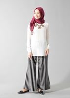 Vêtements hijab NOIR T 1454 Actüel Çizgili Pantolon