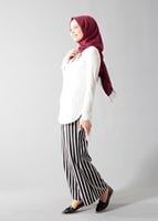 Vêtements hijab NOIR T 1454 Actüel Çizgili Pantolon