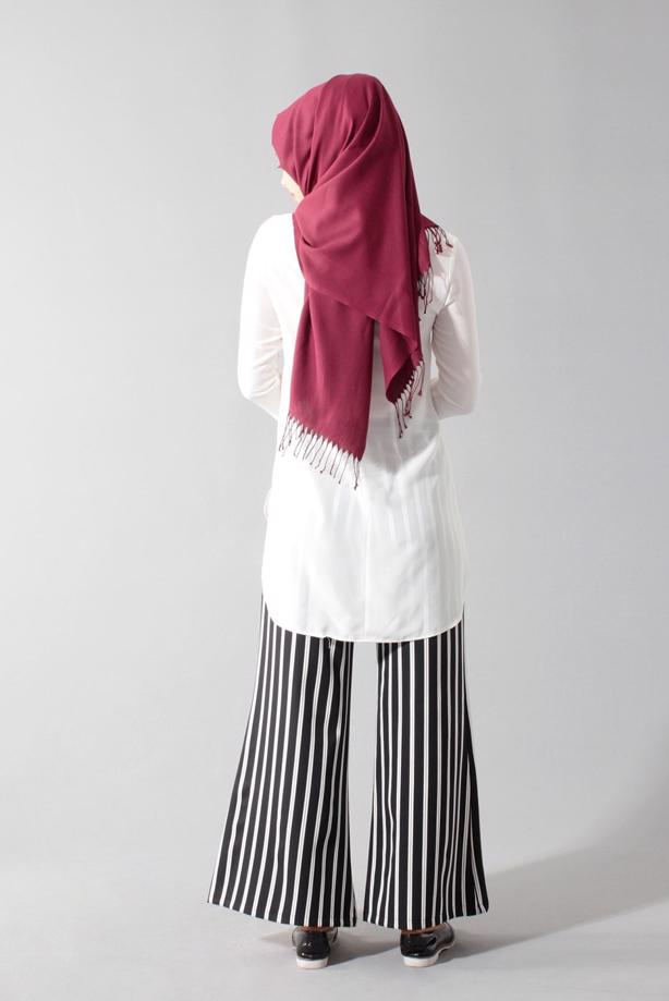 Vêtements hijab  T 1454 Actüel Çizgili Pantolon - TRENDTESETTÜR