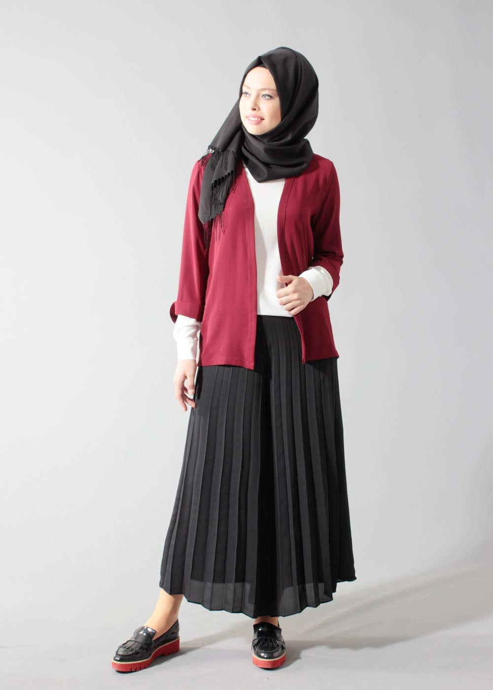 Vêtements hijab NOIR T 1495 Actüel Piliseli Pantolon