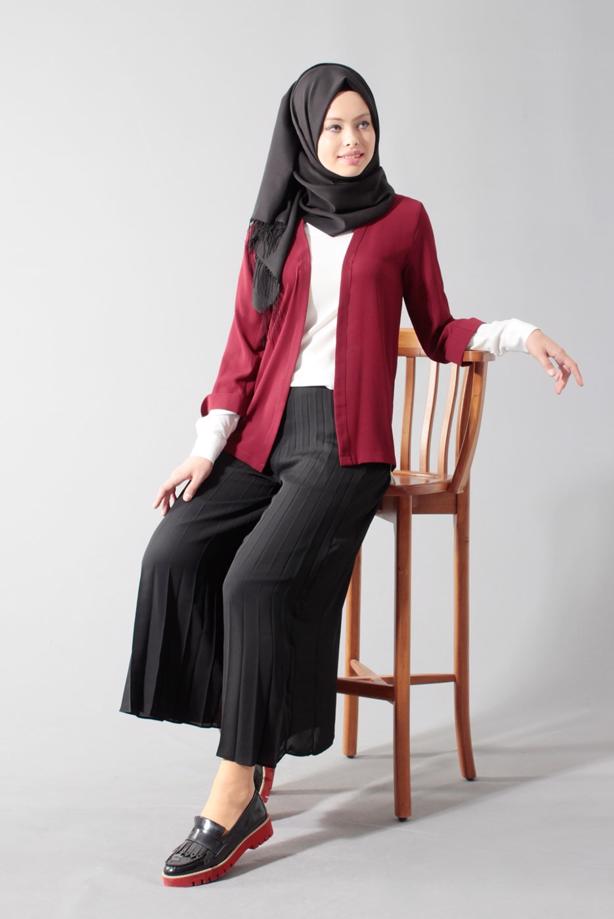 Vêtements hijab  T 1495 Actüel Piliseli Pantolon - TRENDTESETTÜR