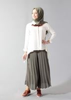 Vêtements hijab KAKI T 1495 Actüel Piliseli Pantolon