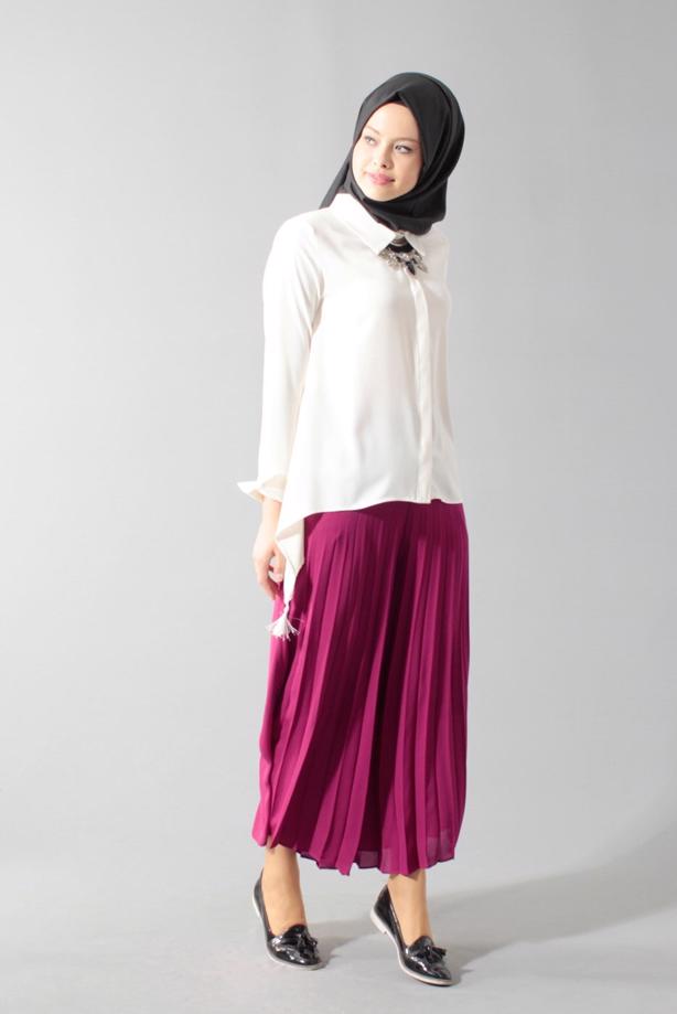 Vêtements hijab  T 1495 Actüel Piliseli Pantolon - TRENDTESETTÜR