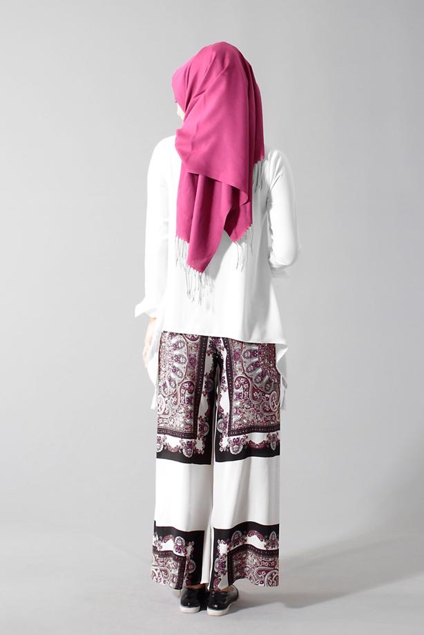 Vêtements hijab  T 1497 Actüel Şal Desenli Pantolon - TRENDTESETTÜR
