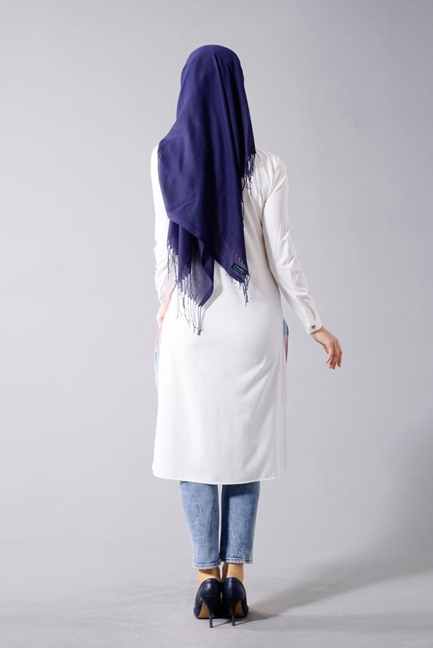 Vêtements hijab  T 5947 Actüel Desenli Tunik - TRENDTESETTÜR