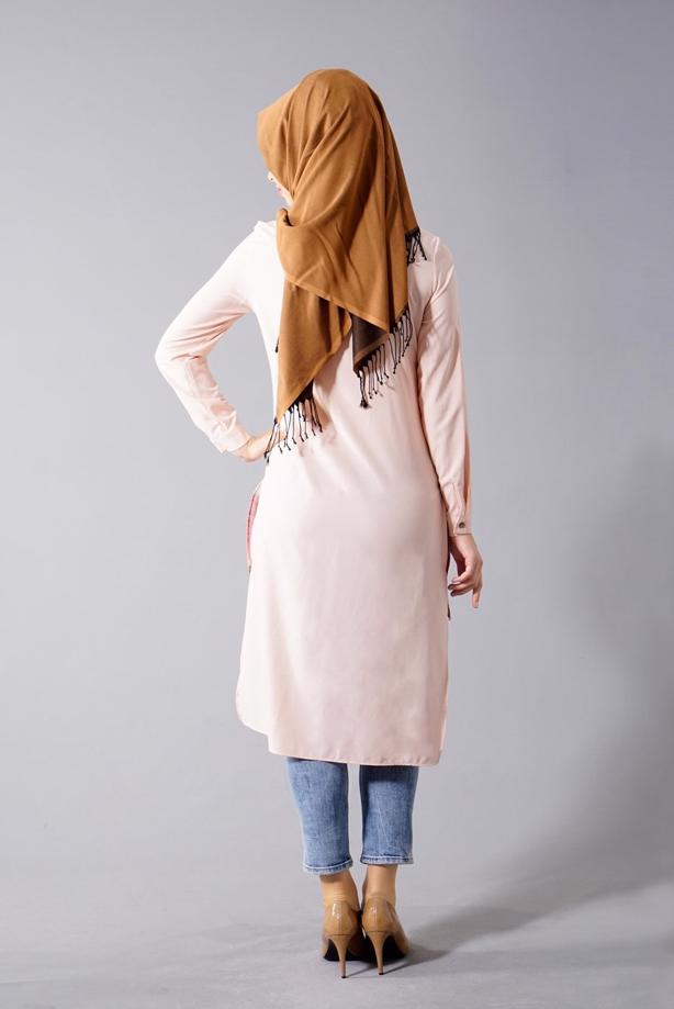 Vêtements hijab  T 5947 Actüel Desenli Tunik - TRENDTESETTÜR