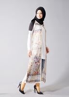 Hijab clothing POWDER T 8246 Actüel Kuşaklı Yelek