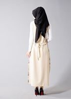 Hijab clothing POWDER T 8246 Actüel Kuşaklı Yelek