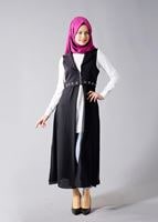Hijab clothing BLACK T 8298 Actüel Femuar Detaylı Yelek