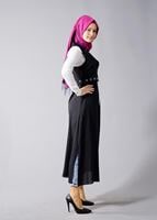 Vêtements hijab NOIR T 8298 Actüel Femuar Detaylı Yelek