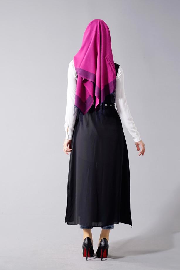 Vêtements hijab  T 8298 Actüel Femuar Detaylı Yelek - TRENDTESETTÜR