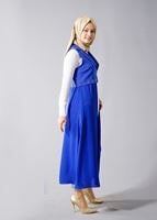 Vêtements hijab BLEU MARINE T 8298 Actüel Femuar Detaylı Yelek