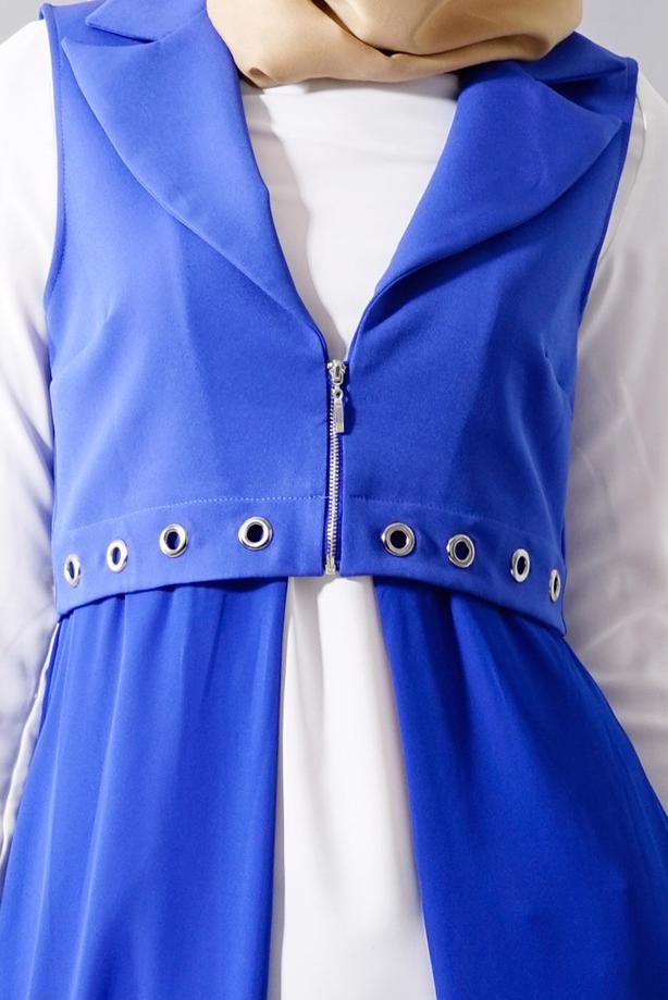 Vêtements hijab  T 8298 Actüel Femuar Detaylı Yelek - TRENDTESETTÜR