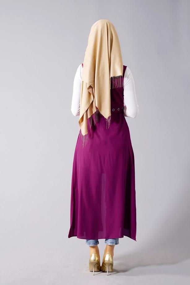 Vêtements hijab  T 8298 Actüel Femuar Detaylı Yelek - TRENDTESETTÜR