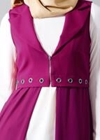 Vêtements hijab POURPRE T 8298 Actüel Femuar Detaylı Yelek