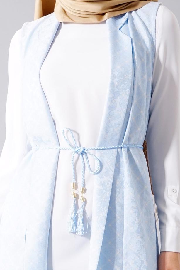 Vêtements hijab  T 8329 Actüel Jakarlı Yelek - TRENDTESETTÜR