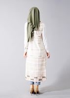 Vêtements hijab POUDRE T 8340 Actüel Cizgi Desenli Kabartmalı Yelek