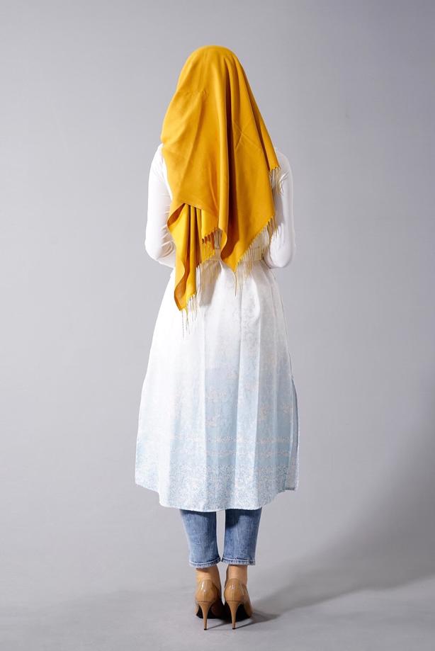 Vêtements hijab  T 8348 Actüel Kabartma Desenli Yelek - TRENDTESETTÜR