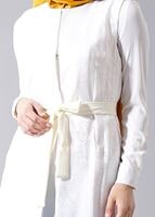 Vêtements hijab CRÈME T 8348 Actüel Kabartma Desenli Yelek