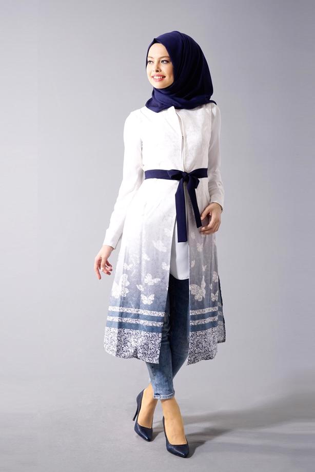 Vêtements hijab  T 8348 Actüel Kabartma Desenli Yelek - TRENDTESETTÜR