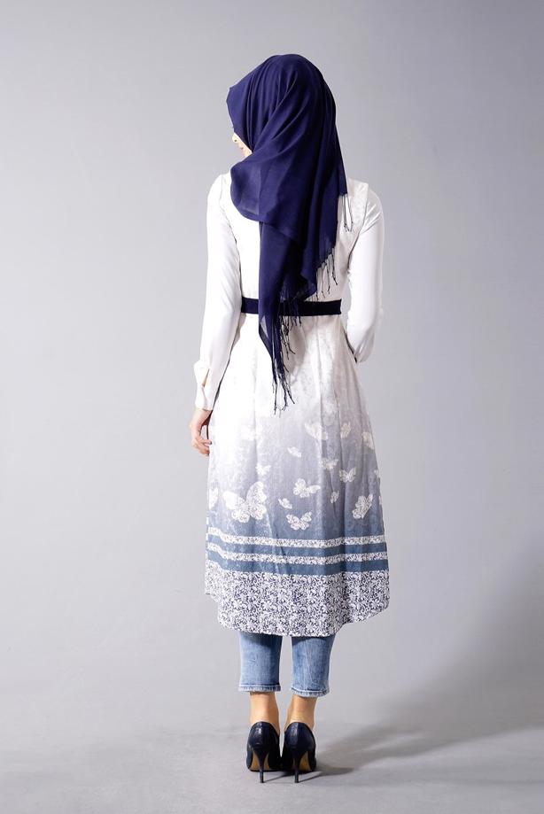 Vêtements hijab  T 8348 Actüel Kabartma Desenli Yelek - TRENDTESETTÜR