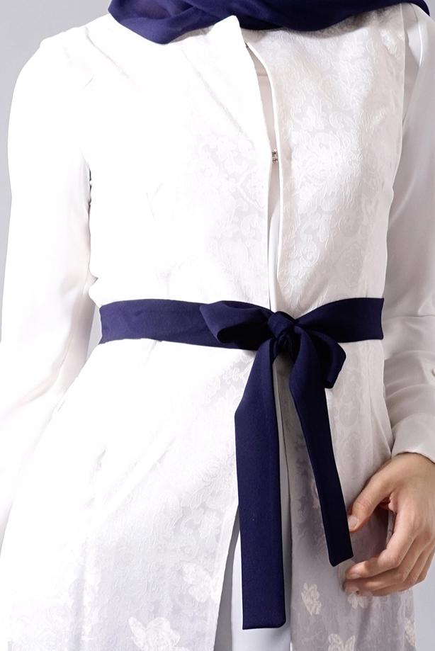 Vêtements hijab  T 8348 Actüel Kabartma Desenli Yelek - TRENDTESETTÜR