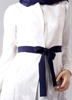 Hijab clothing CREAM T 8348 Actüel Kabartma Desenli Yelek