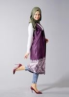 Vêtements hijab PRUNE T 8357 Actüel Etnik Desenli Kabartma Yelek