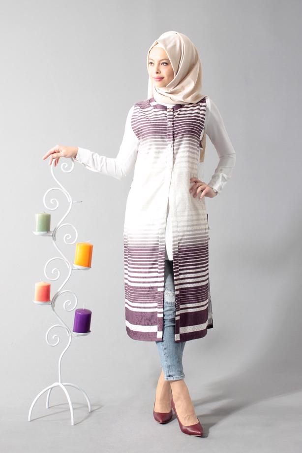 Vêtements hijab  T 8367 Actüel Çıtçıtlı Yelek - TRENDTESETTÜR