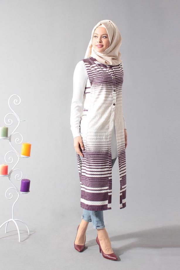 Vêtements hijab  T 8367 Actüel Çıtçıtlı Yelek - TRENDTESETTÜR
