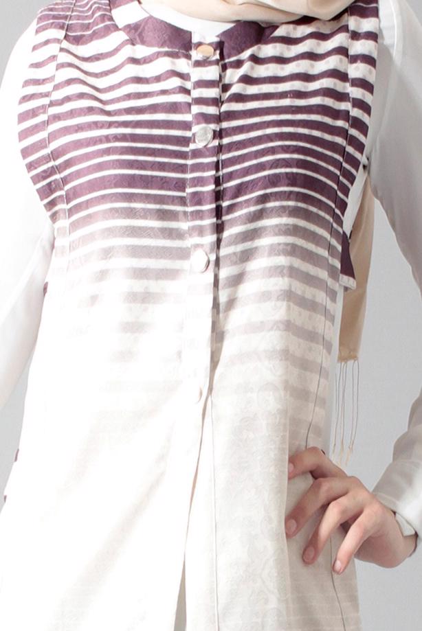 Vêtements hijab  T 8367 Actüel Çıtçıtlı Yelek - TRENDTESETTÜR