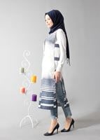 Vêtements hijab VERT T 8367 Actüel Çıtçıtlı Yelek