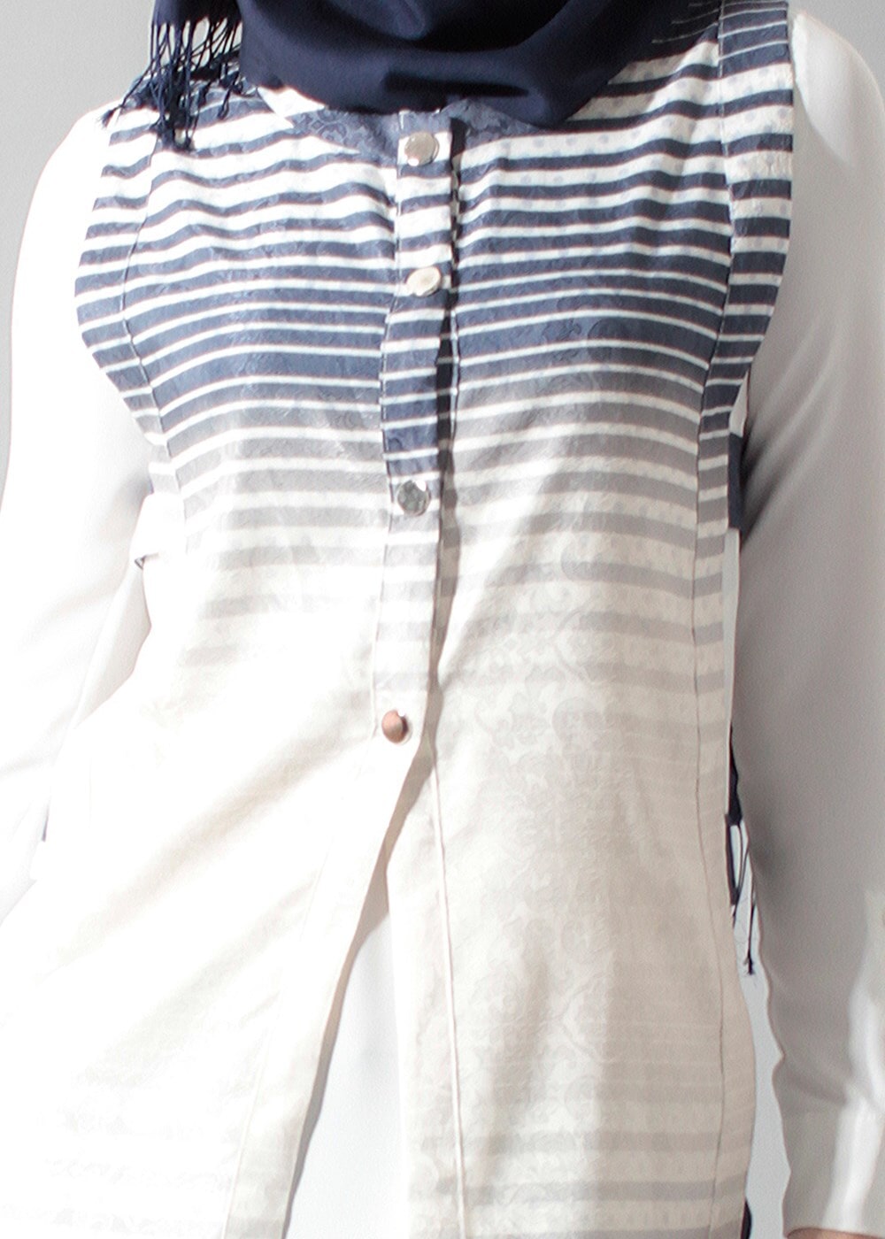 Vêtements hijab VERT T 8367 Actüel Çıtçıtlı Yelek