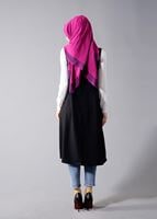 Vêtements hijab NOIR T 8381 Actüel  Omuz Kısmı Pileli Yelek