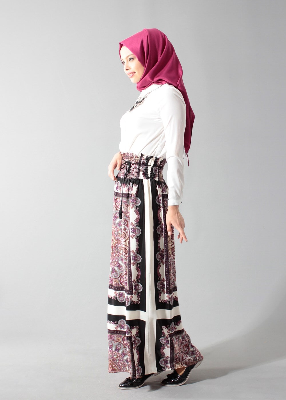 Hijab clothing PURPLE T 60340 Actüel  Pano Etek