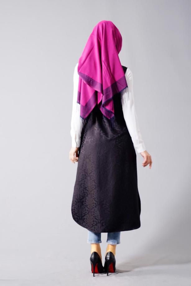 Vêtements hijab  T 8329-1 Actüel Jakarlı Yelek - TRENDTESETTÜR