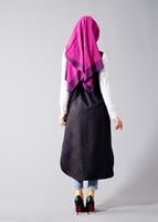Hijab clothing BLACK T 8329-1 Actüel Jakarlı Yelek