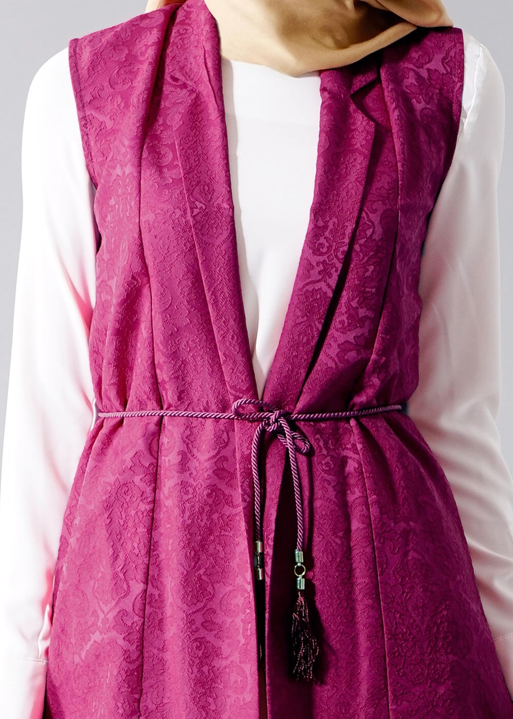 Vêtements hijab FUCHSIA T 8329-1 Actüel Jakarlı Yelek
