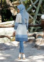 Vêtements hijab CRÈME T 169 Akkaya Fashion- Kuşaklı Trench