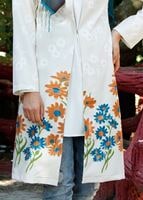 Vêtements hijab BEIGE T 214-1 Akkaya Fashion-Çiçek Desenli Klipsli Trench