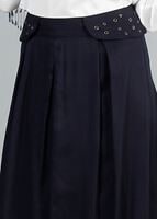 Tesettür giyim LACİVERT T 6941 Allday Zımba Detaylı Pileli Etek